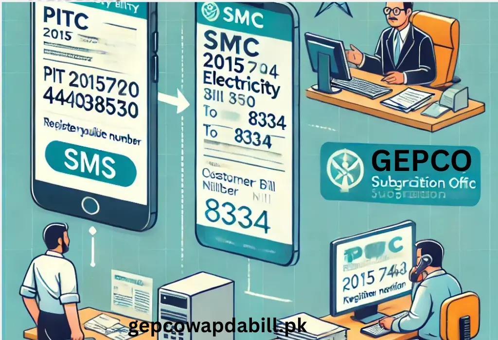 Check Gepco Bill Online 11 sms registeration process